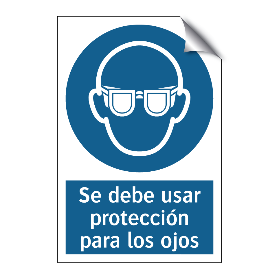 Se debe usar protección para los ojos