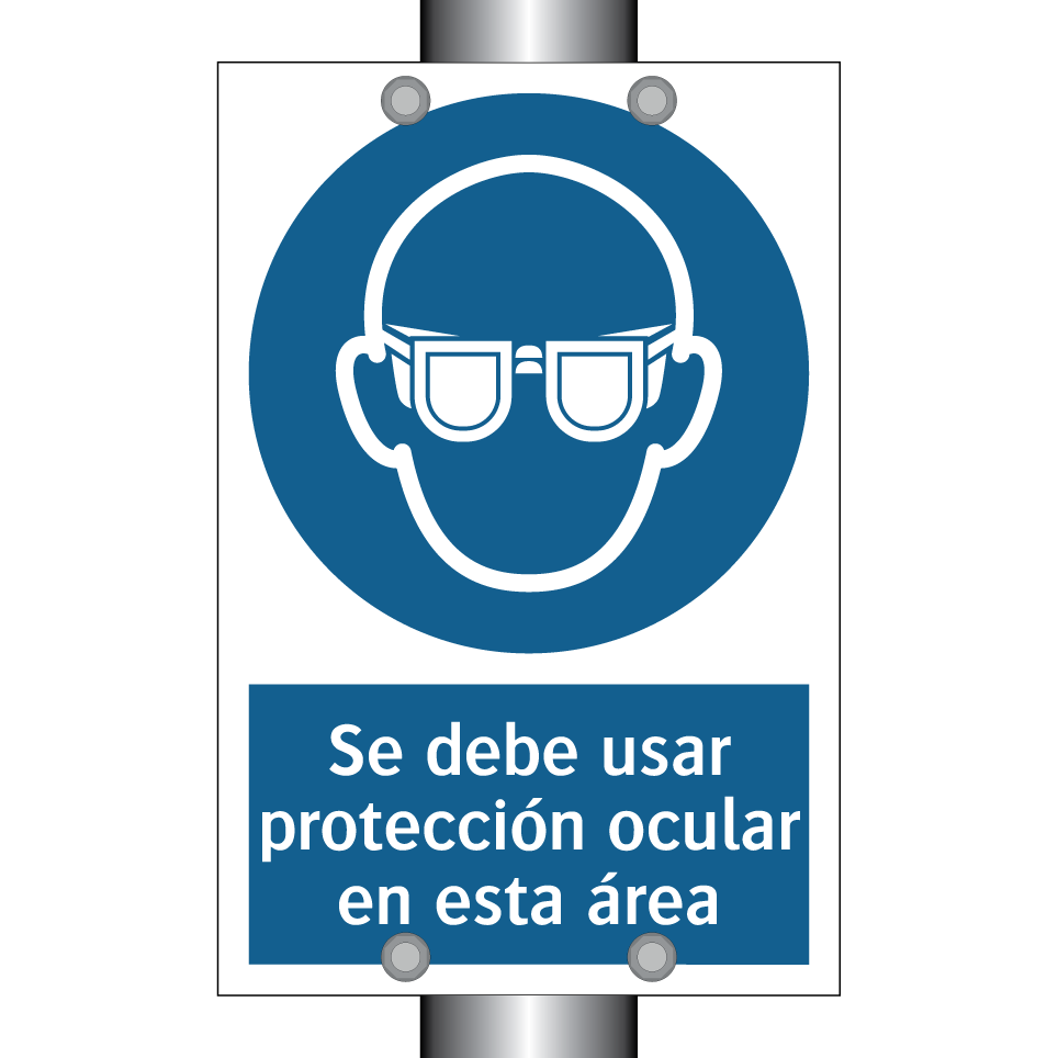Se debe usar protección ocular en esta área