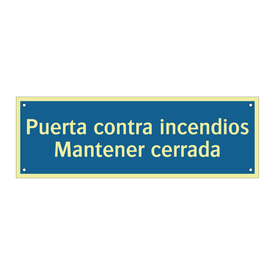 Puerta contra incendios Mantener cerrada
