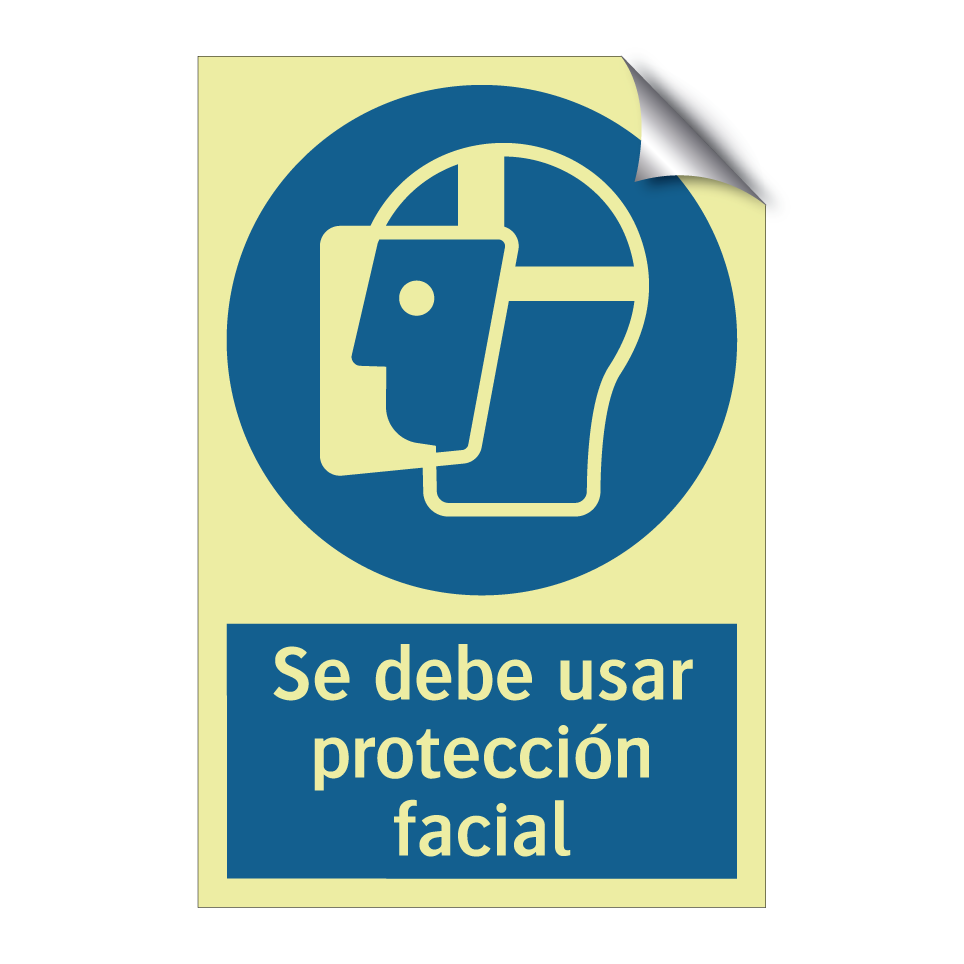 Se debe usar protección facial