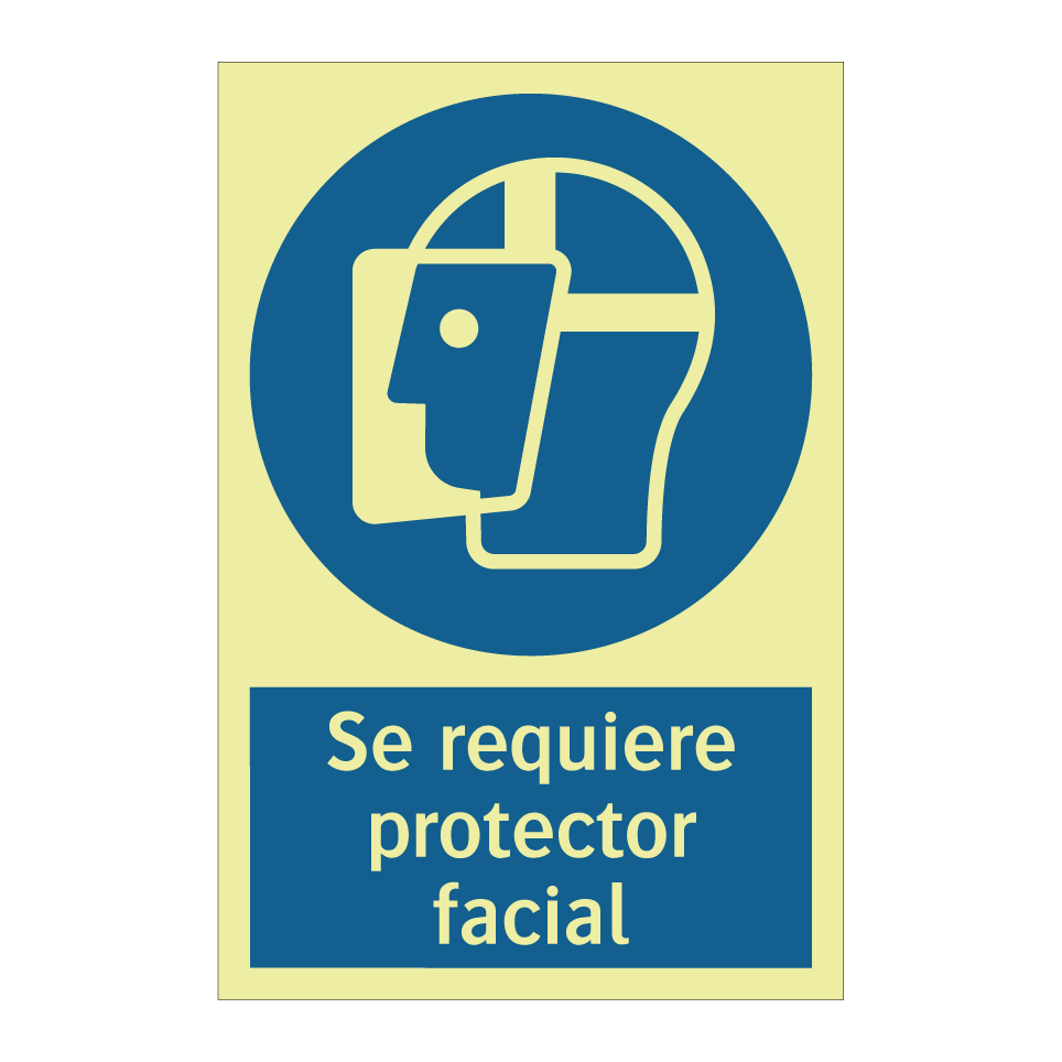 Se requiere protector facial