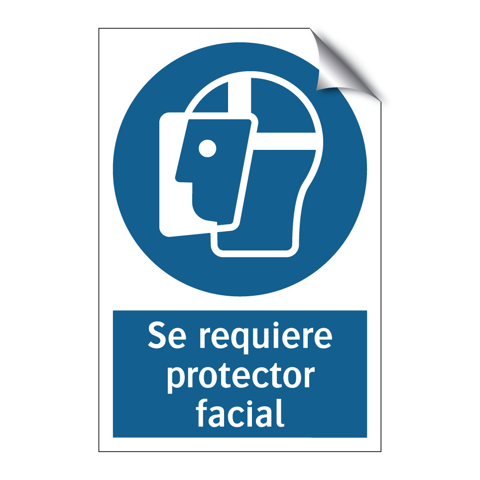 Se requiere protector facial