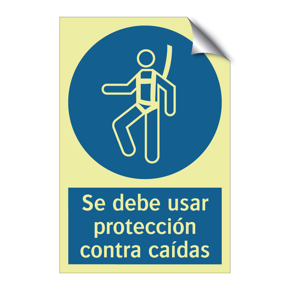 Se debe usar protección contra caídas