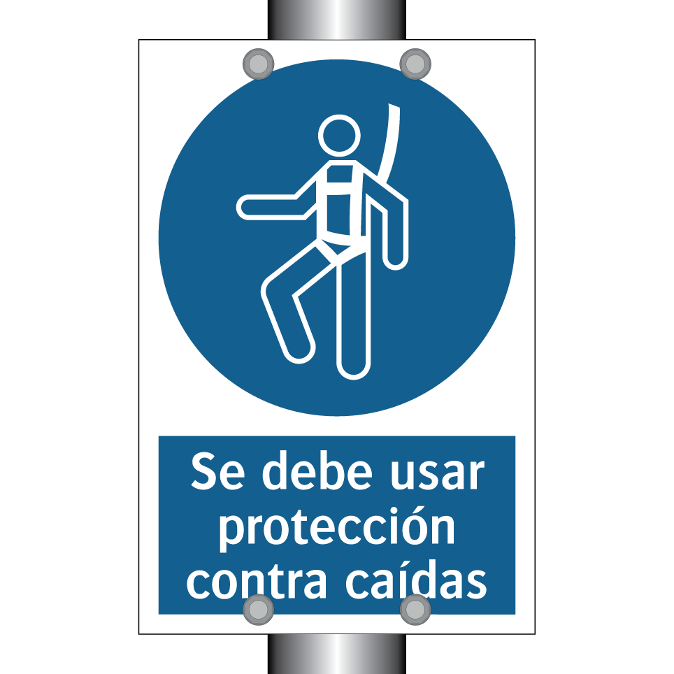 Se debe usar protección contra caídas