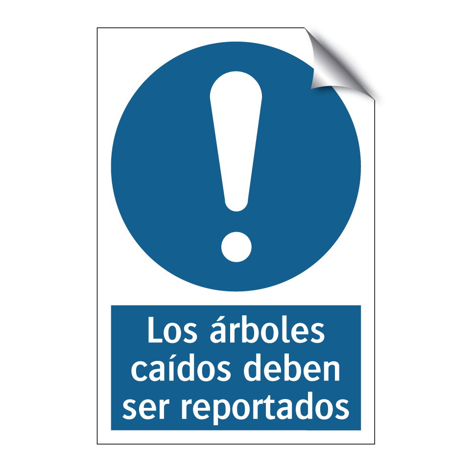 Los árboles caídos deben ser reportados