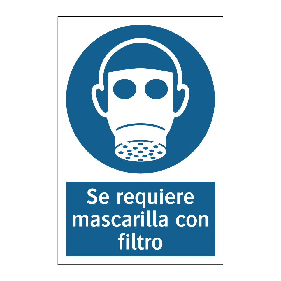 Se requiere mascarilla con filtro