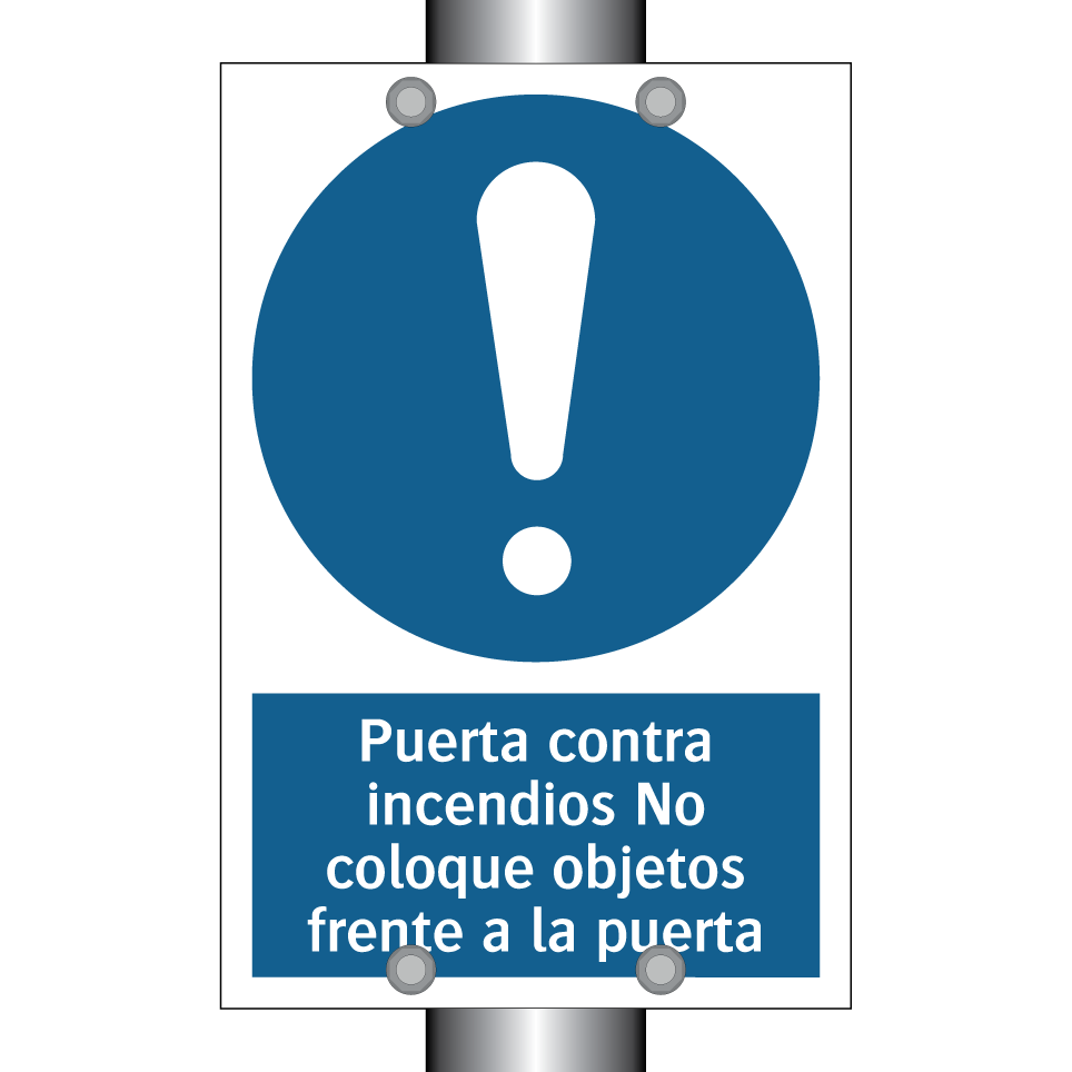 Puerta contra incendios No coloque objetos frente a la puerta
