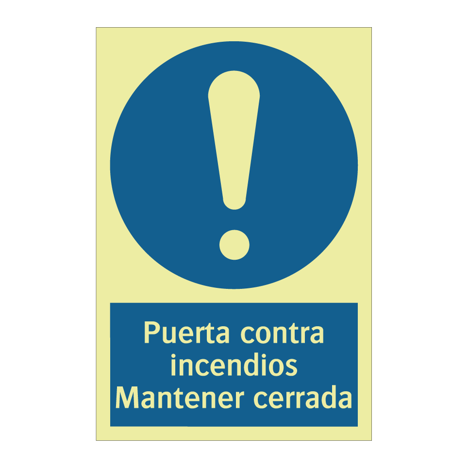 Puerta contra incendios Mantener cerrada