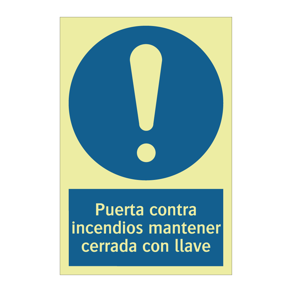 Puerta contra incendios mantener cerrada con llave