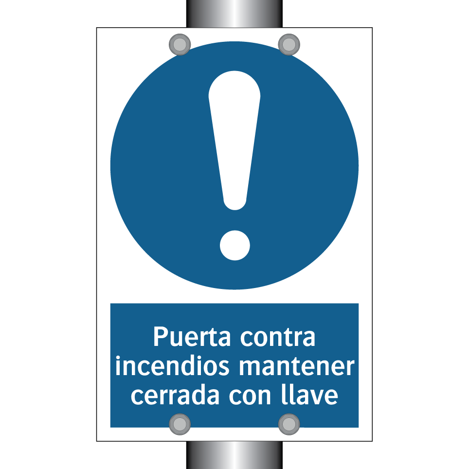 Puerta contra incendios mantener cerrada con llave