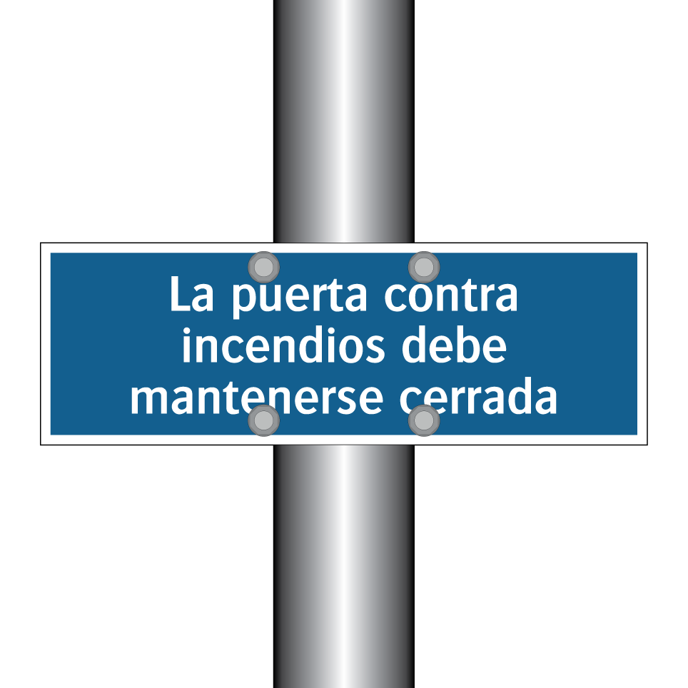 La puerta contra incendios debe mantenerse cerrada