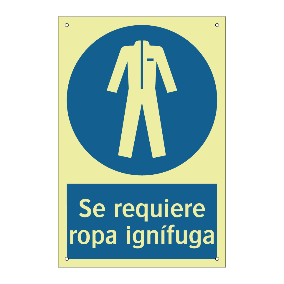 Se requiere ropa ignífuga
