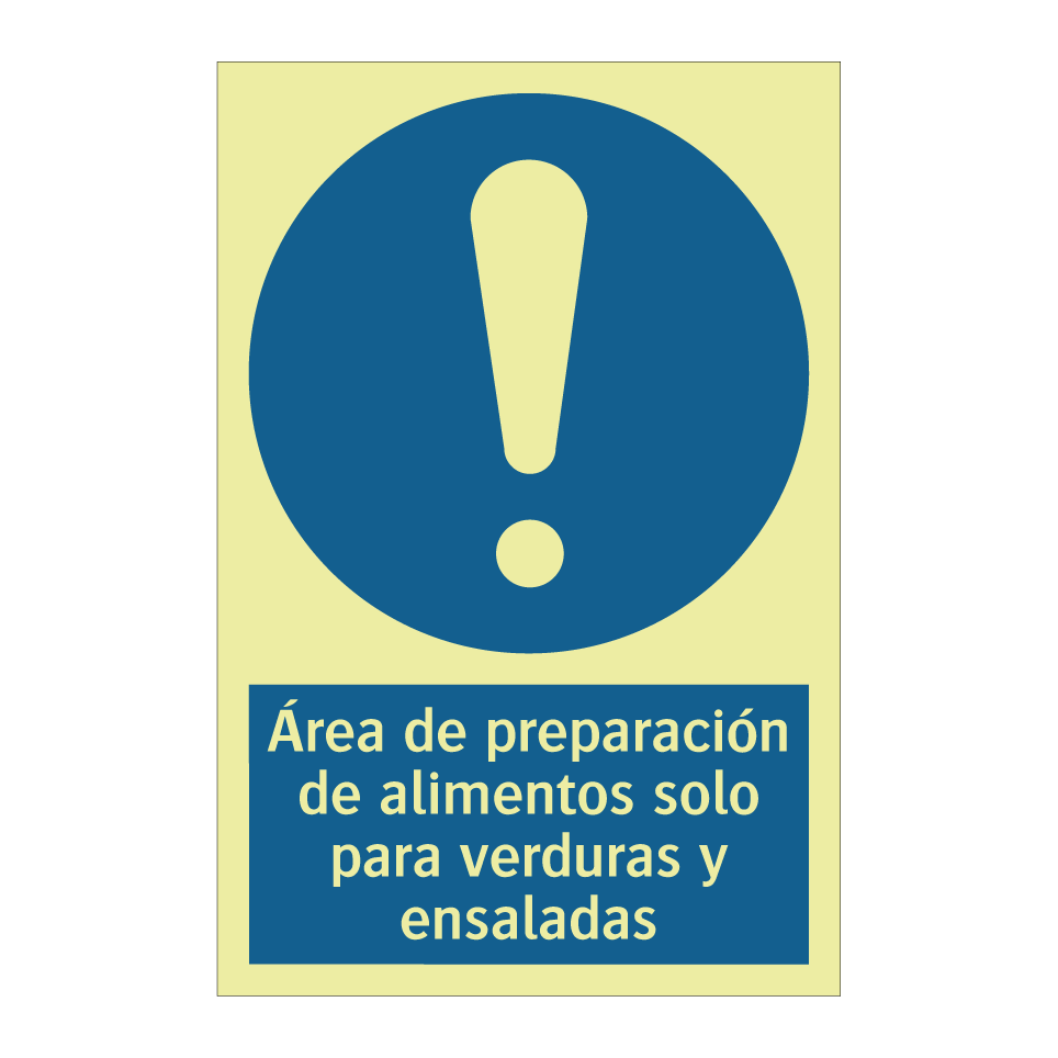 Área de preparación de alimentos solo para verduras y ensaladas