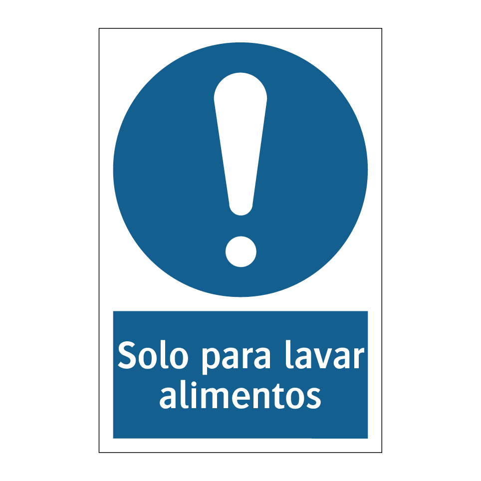 Solo para lavar alimentos