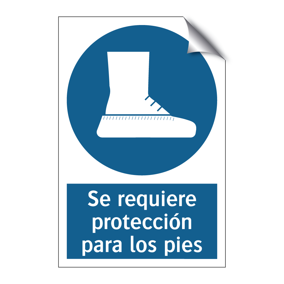 Se requiere protección para los pies