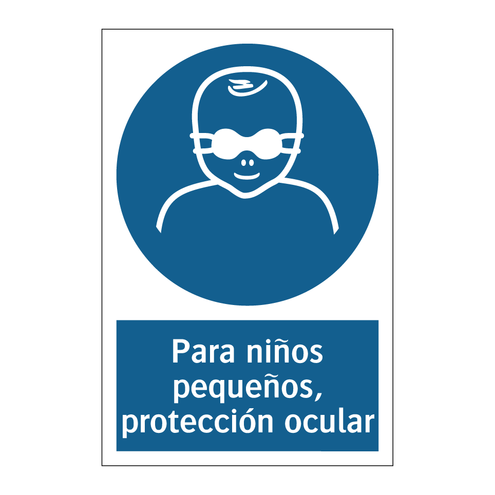 Para niños pequeños, protección ocular