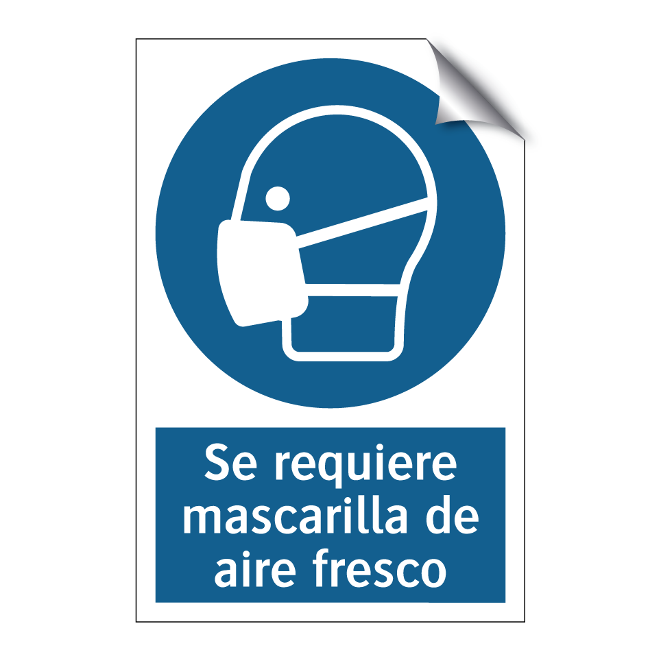 Se requiere mascarilla de aire fresco