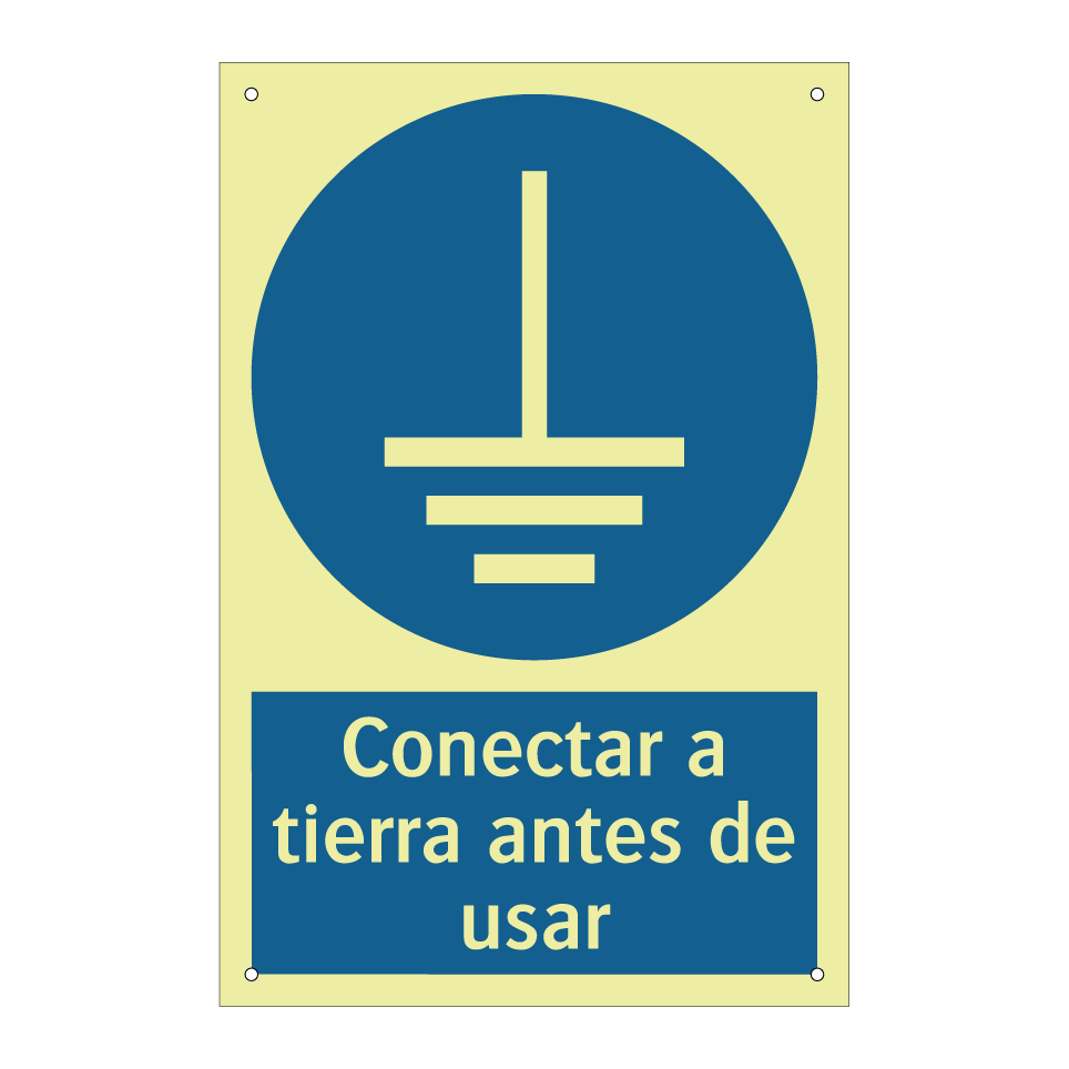 Conectar a tierra antes de usar