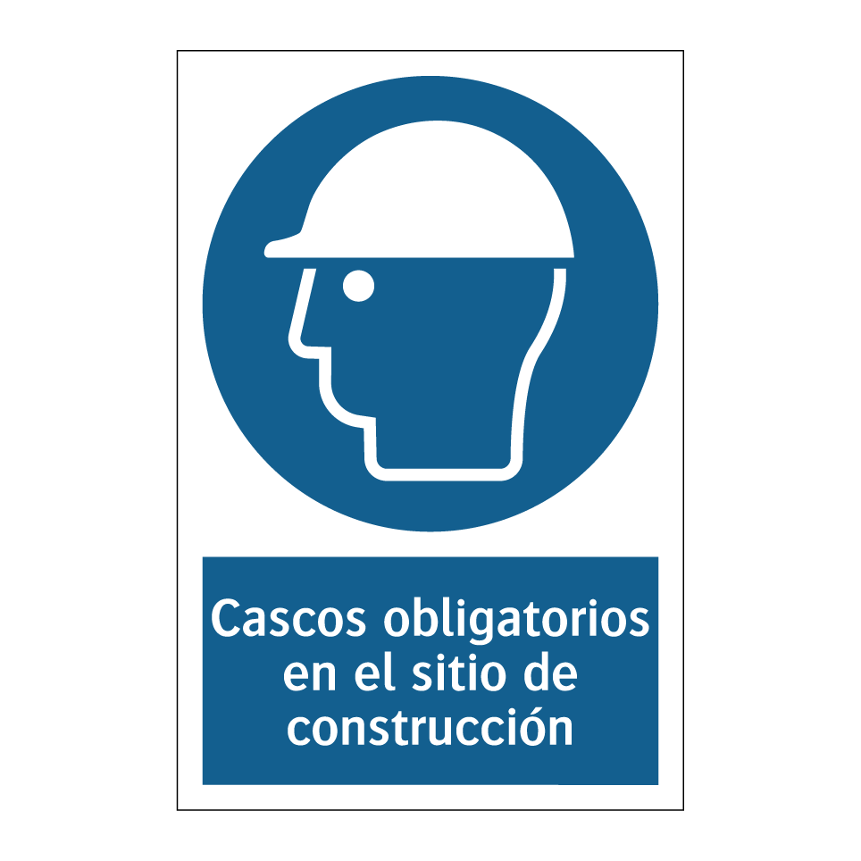 Cascos obligatorios en el sitio de construcción