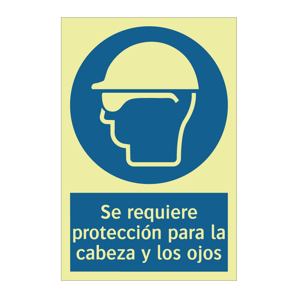 Se requiere protección para la cabeza y los ojos
