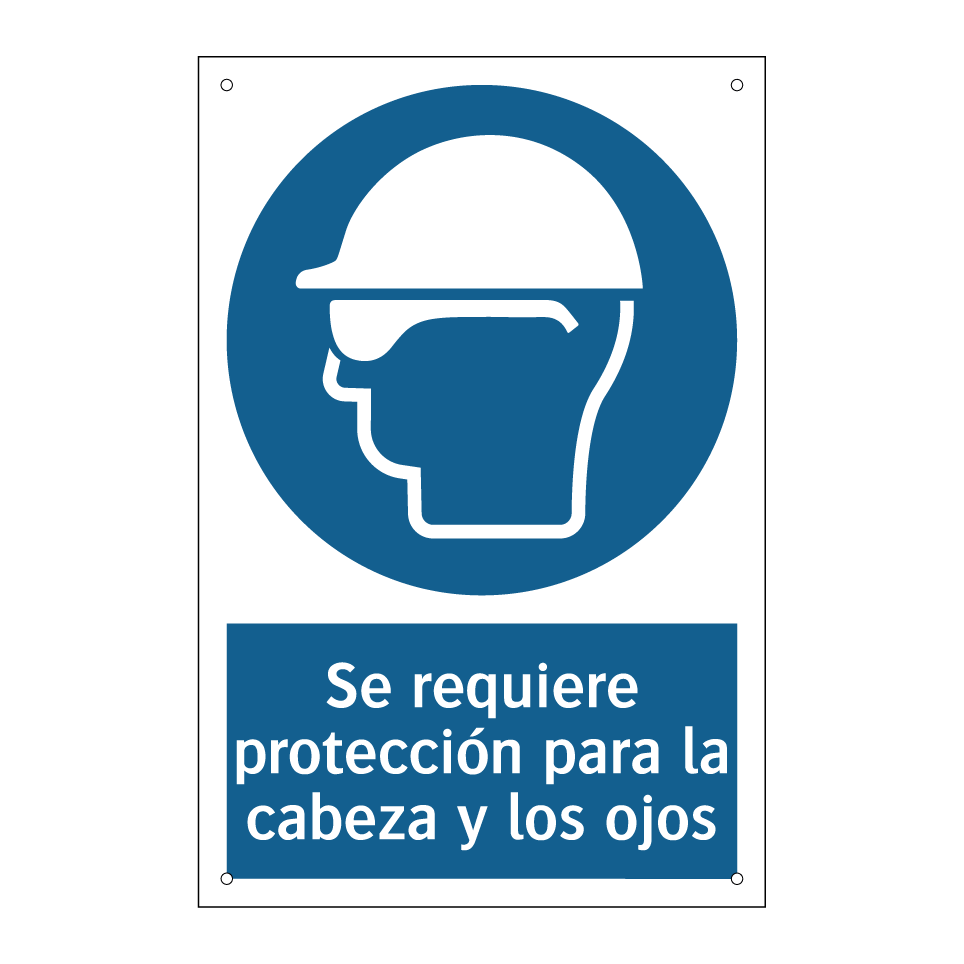 Se requiere protección para la cabeza y los ojos