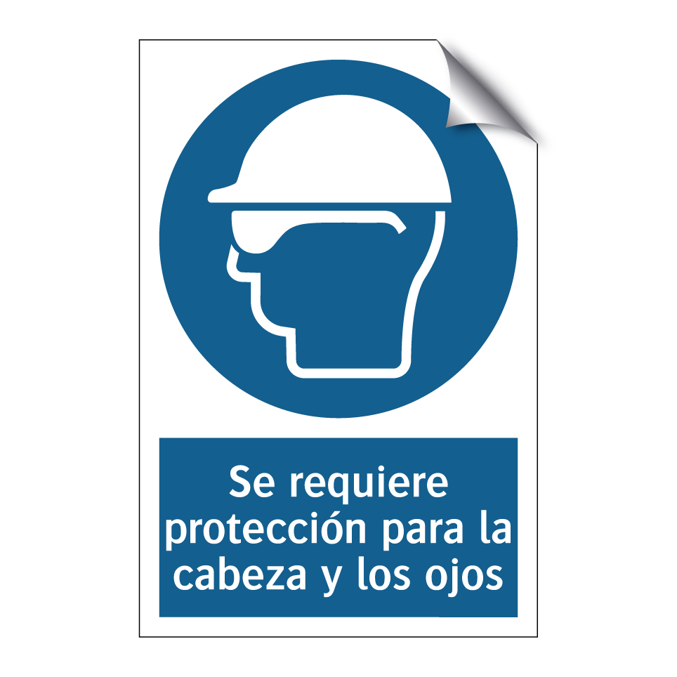 Se requiere protección para la cabeza y los ojos
