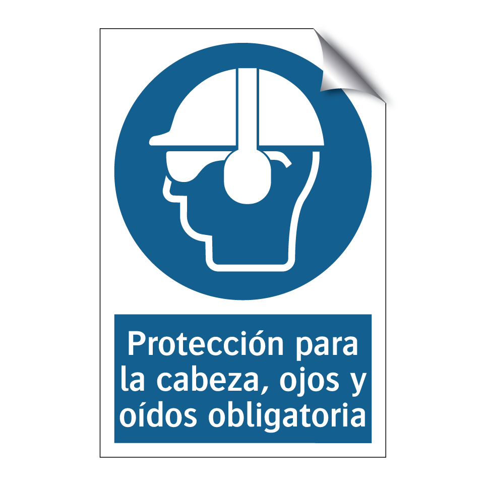 Protección para la cabeza, ojos y oídos obligatoria