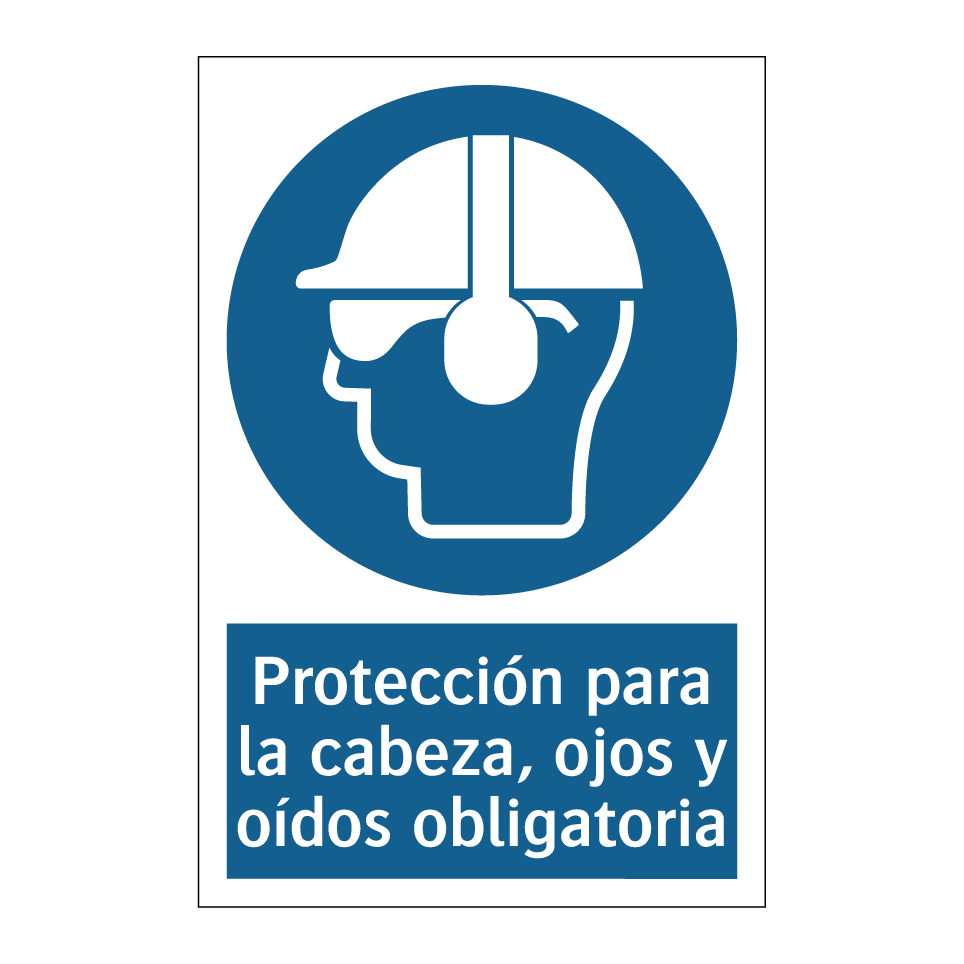 Protección para la cabeza, ojos y oídos obligatoria