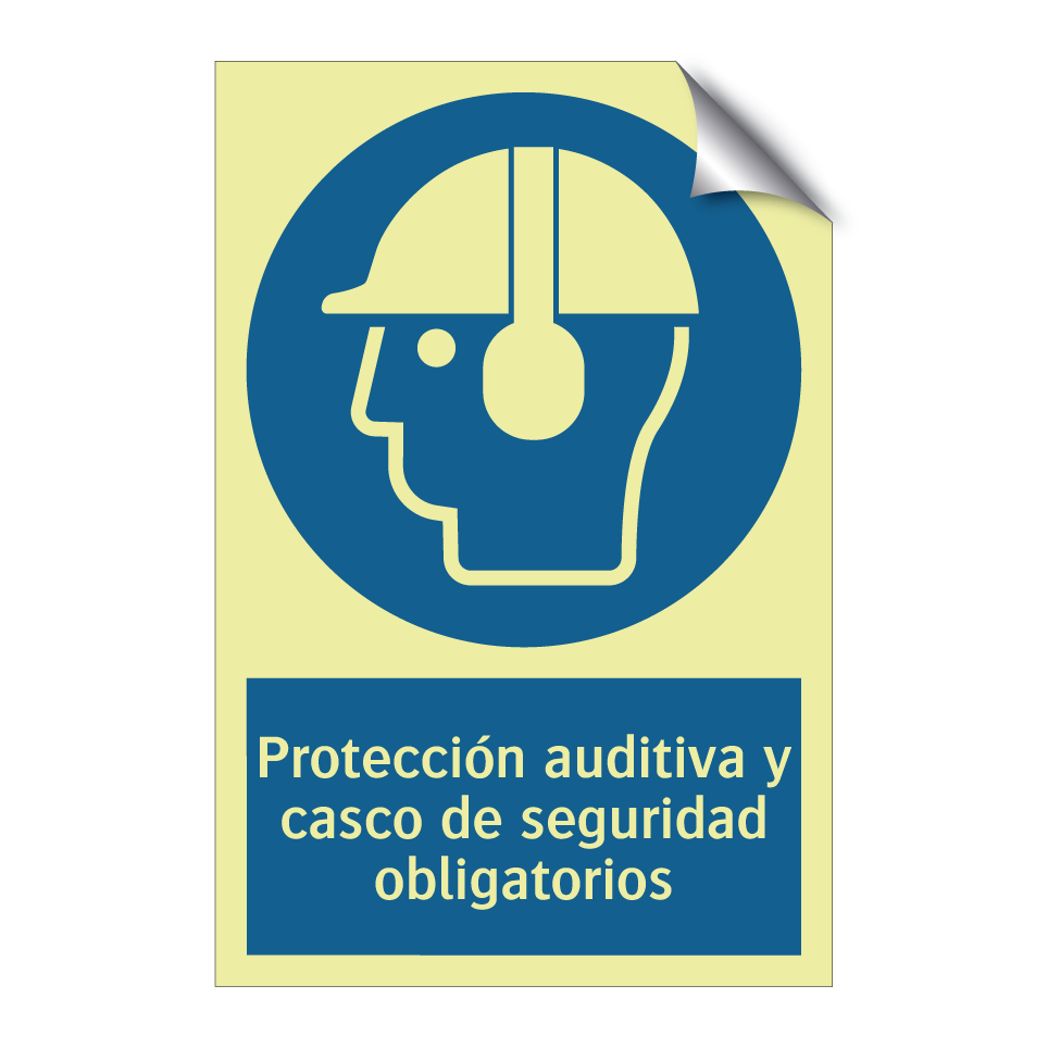 Protección auditiva y casco de seguridad obligatorios