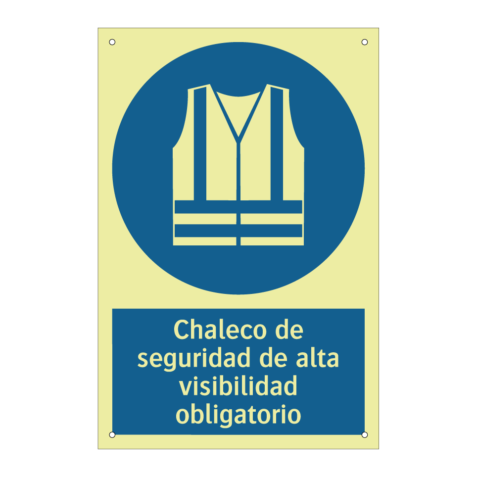 Chaleco de seguridad de alta visibilidad obligatorio
