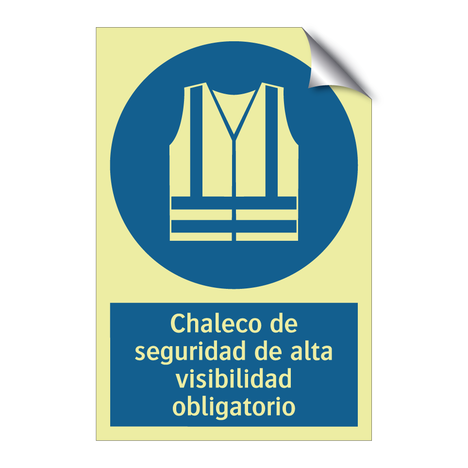 Chaleco de seguridad de alta visibilidad obligatorio