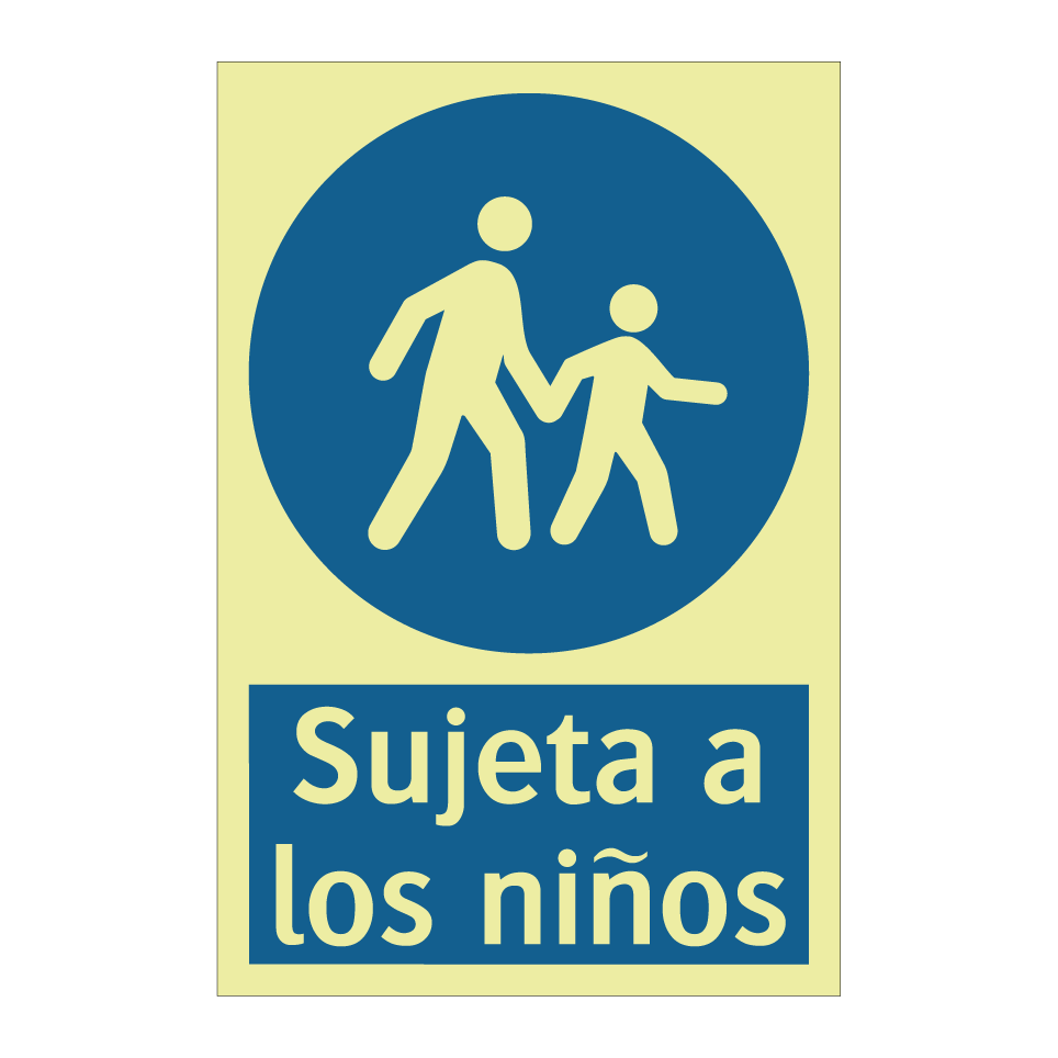 Sujeta a los niños