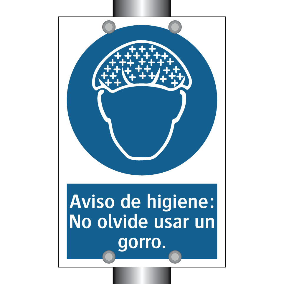 Aviso de higiene: No olvide usar un gorro.