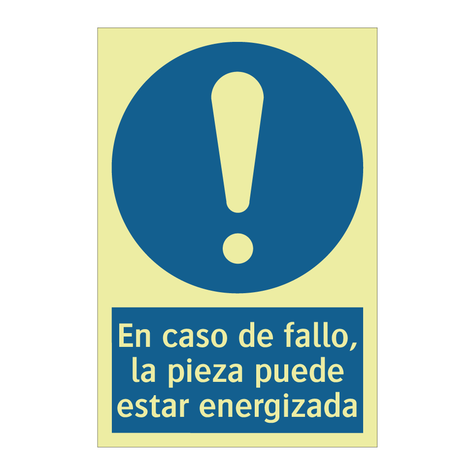 En caso de fallo, la pieza puede estar energizada