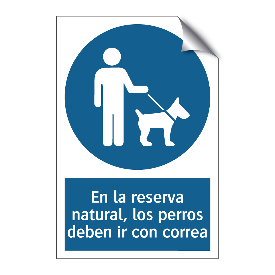 En la reserva natural, los perros deben ir con correa