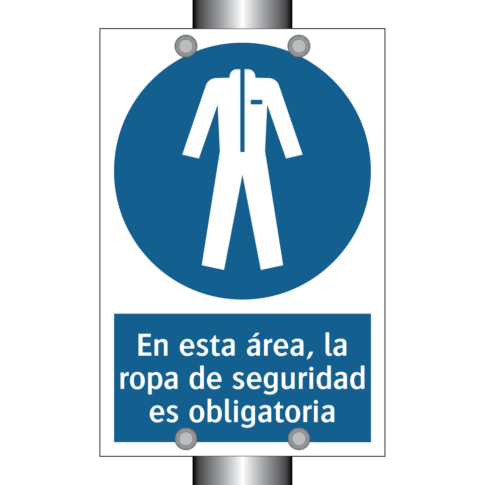 En esta área, la ropa de seguridad es obligatoria