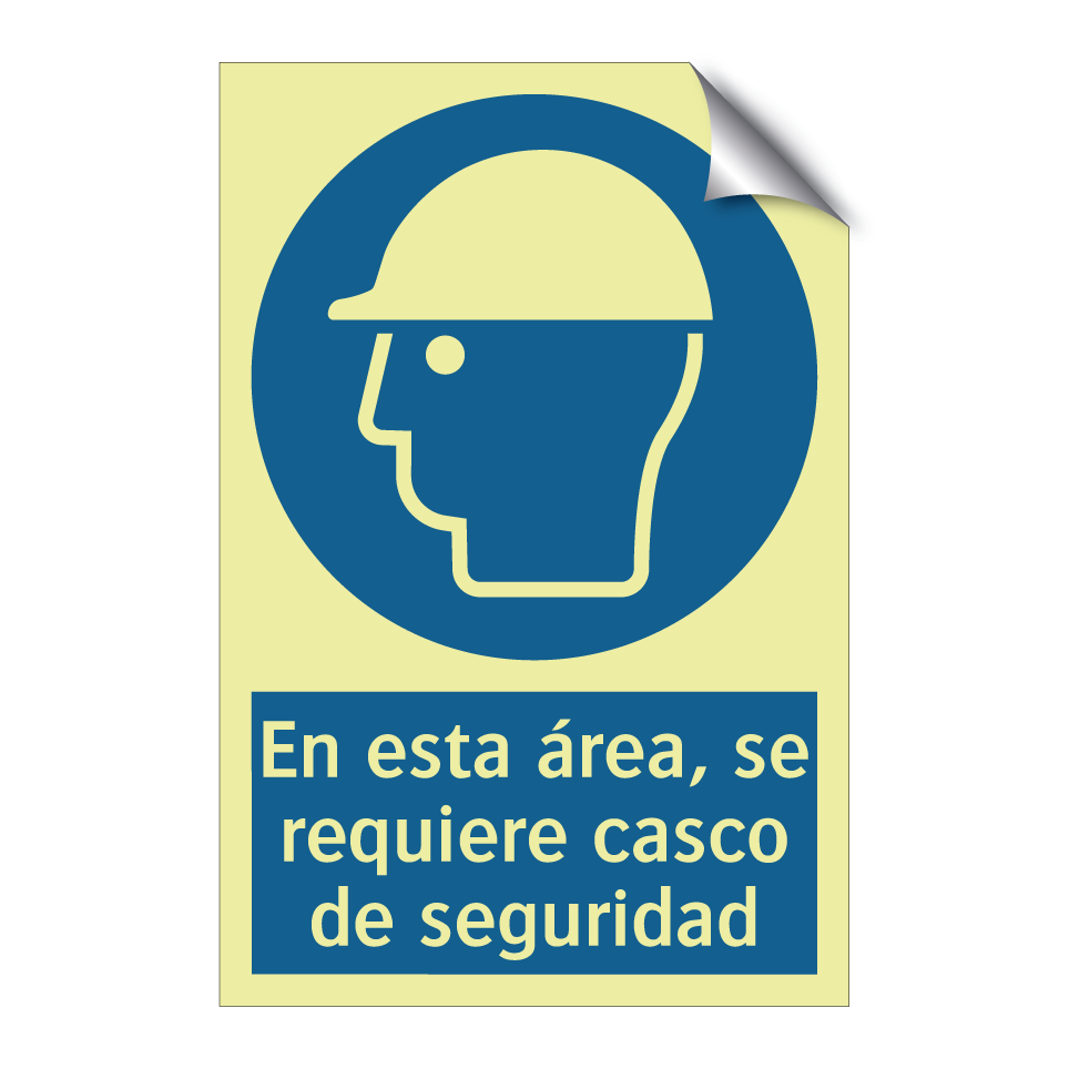 En esta área, se requiere casco de seguridad