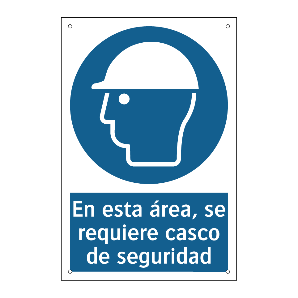 En esta área, se requiere casco de seguridad