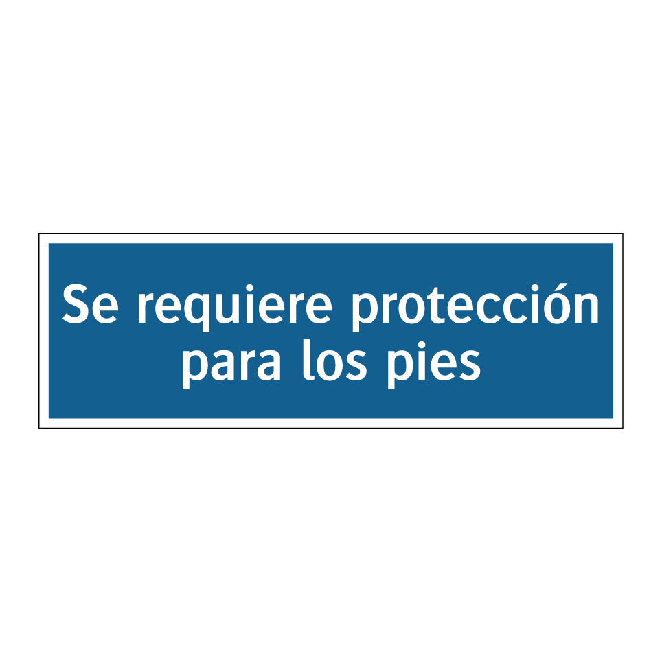 Se requiere protección para los pies