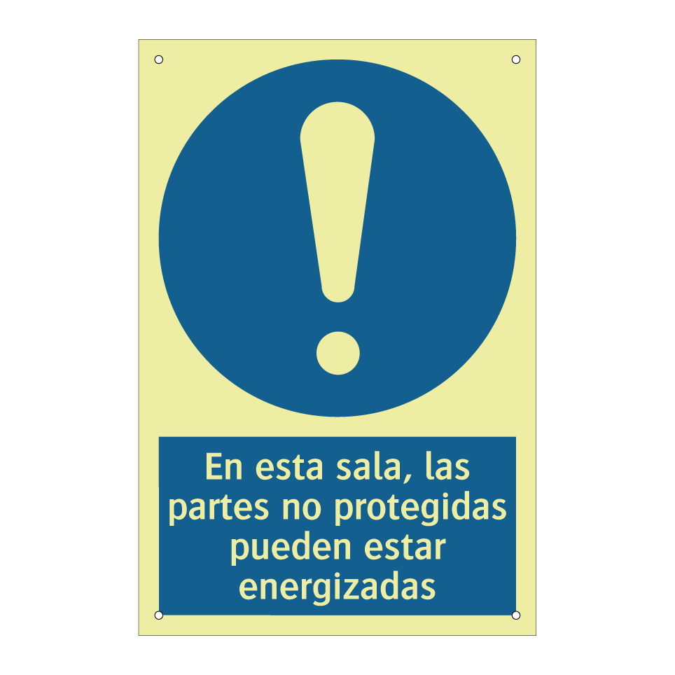 En esta sala, las partes no protegidas pueden estar energizadas