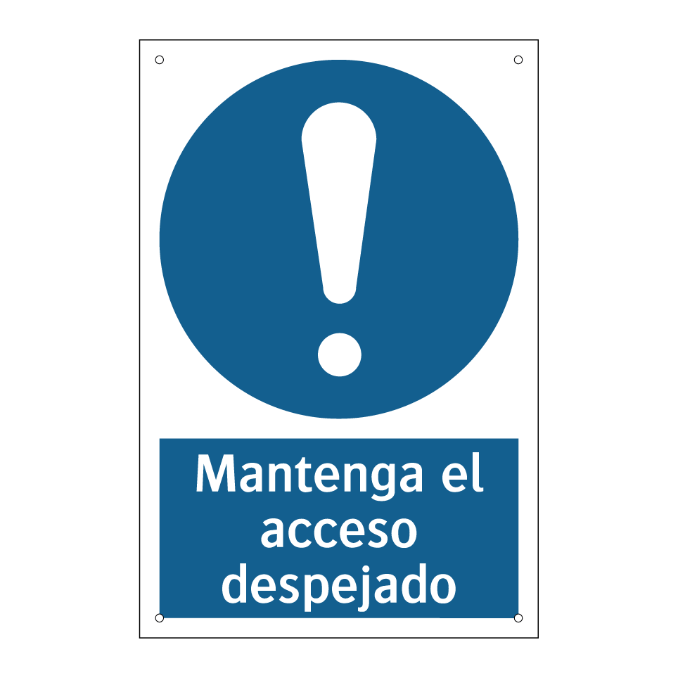 Mantenga el acceso despejado