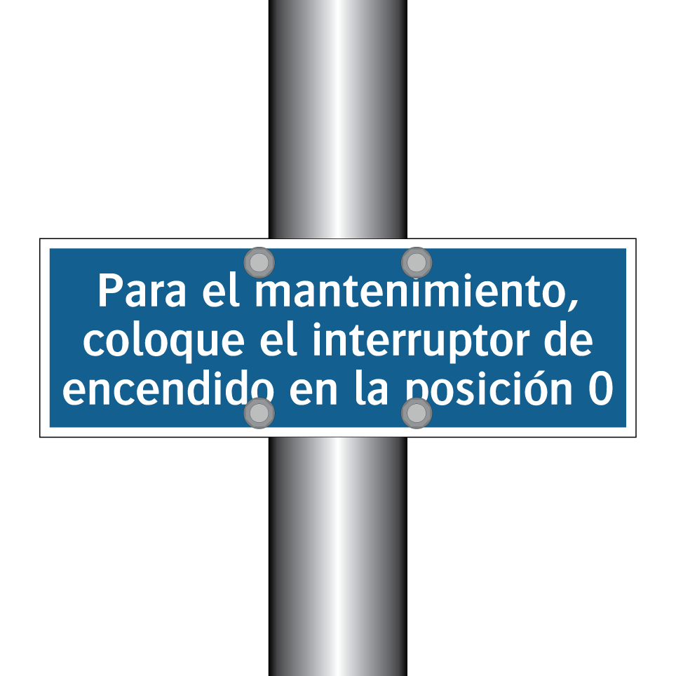 Para el mantenimiento, coloque el interruptor de encendido en la posición 0