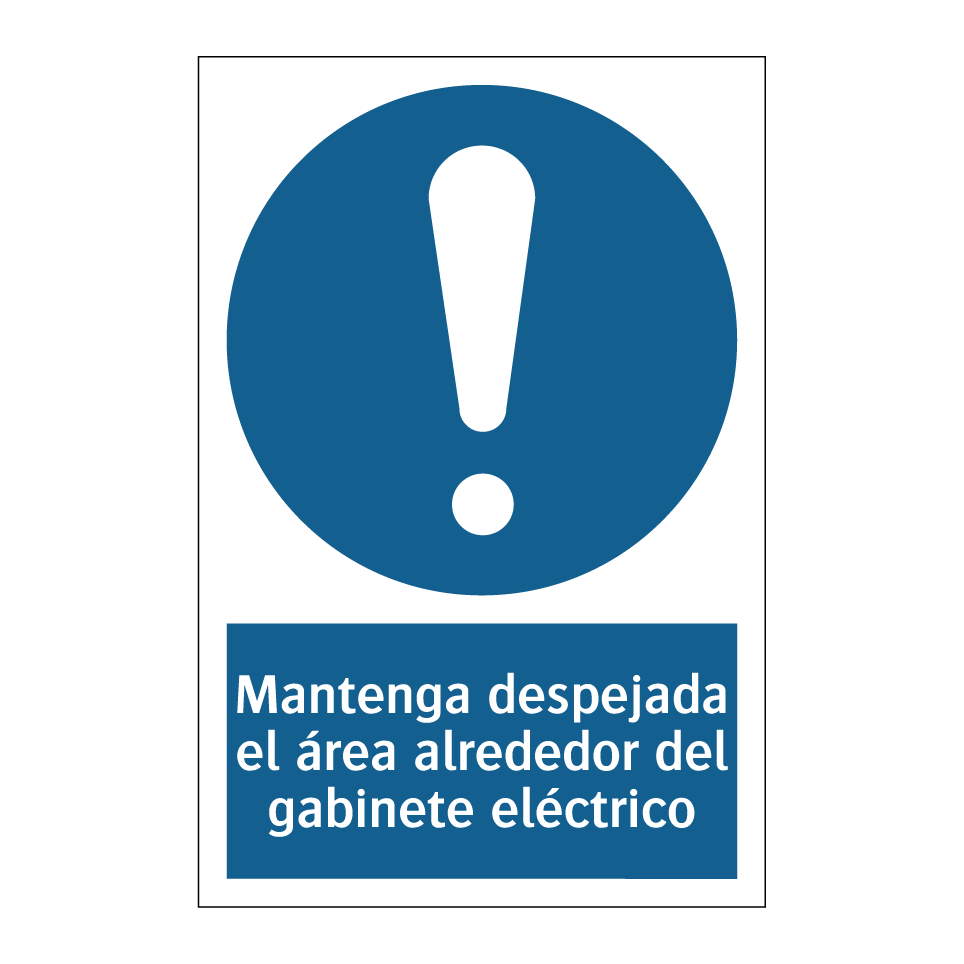 Mantenga despejada el área alrededor del gabinete eléctrico
