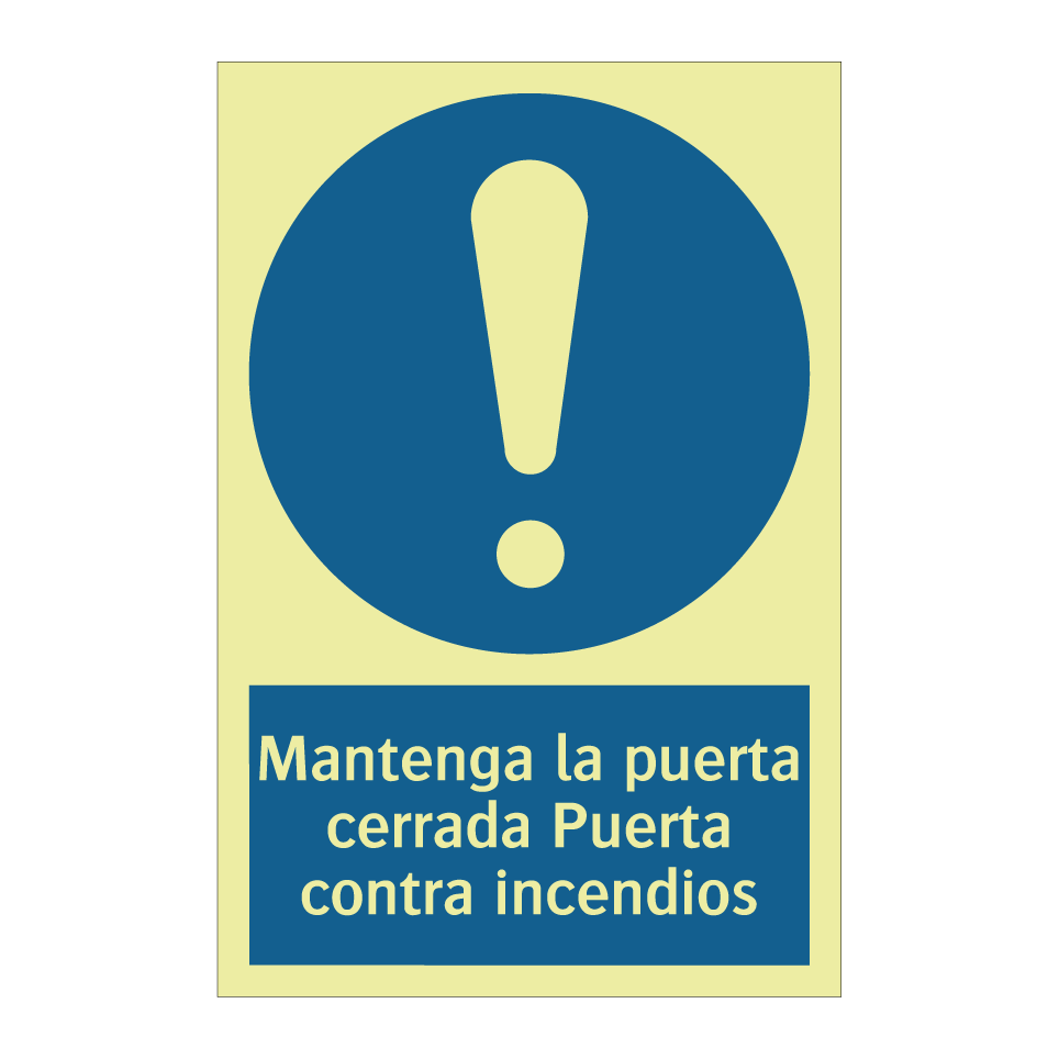 Mantenga la puerta cerrada Puerta contra incendios