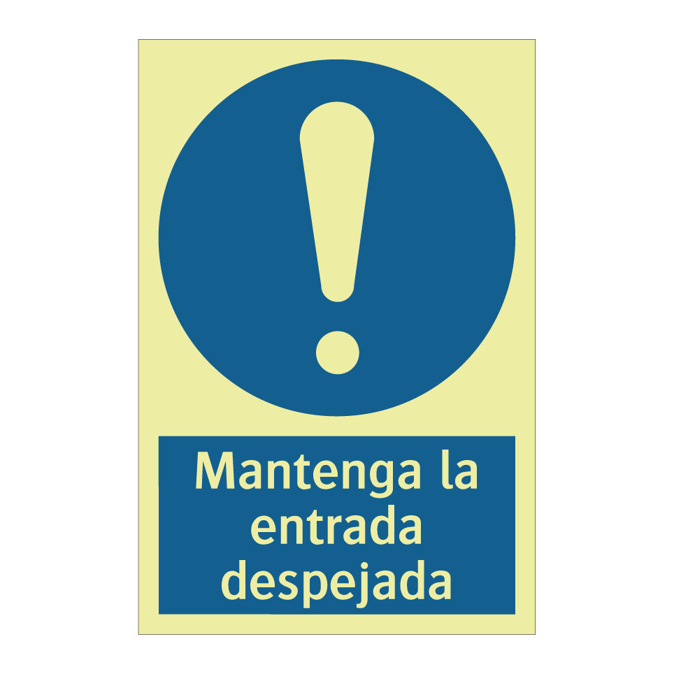 Mantenga la entrada despejada