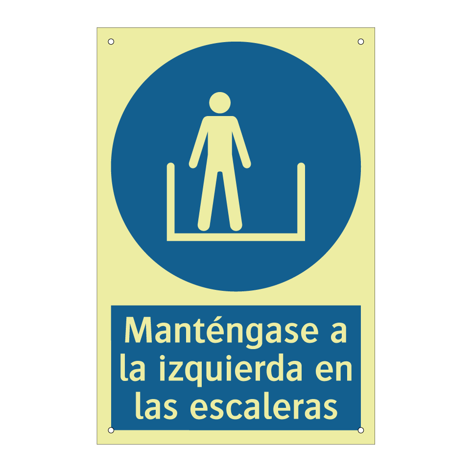 Manténgase a la izquierda en las escaleras