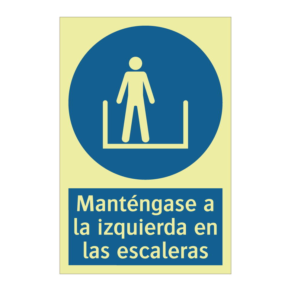 Manténgase a la izquierda en las escaleras