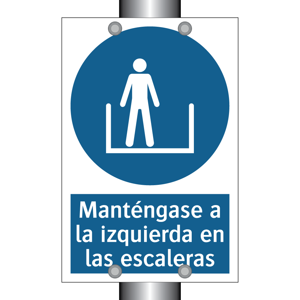 Manténgase a la izquierda en las escaleras