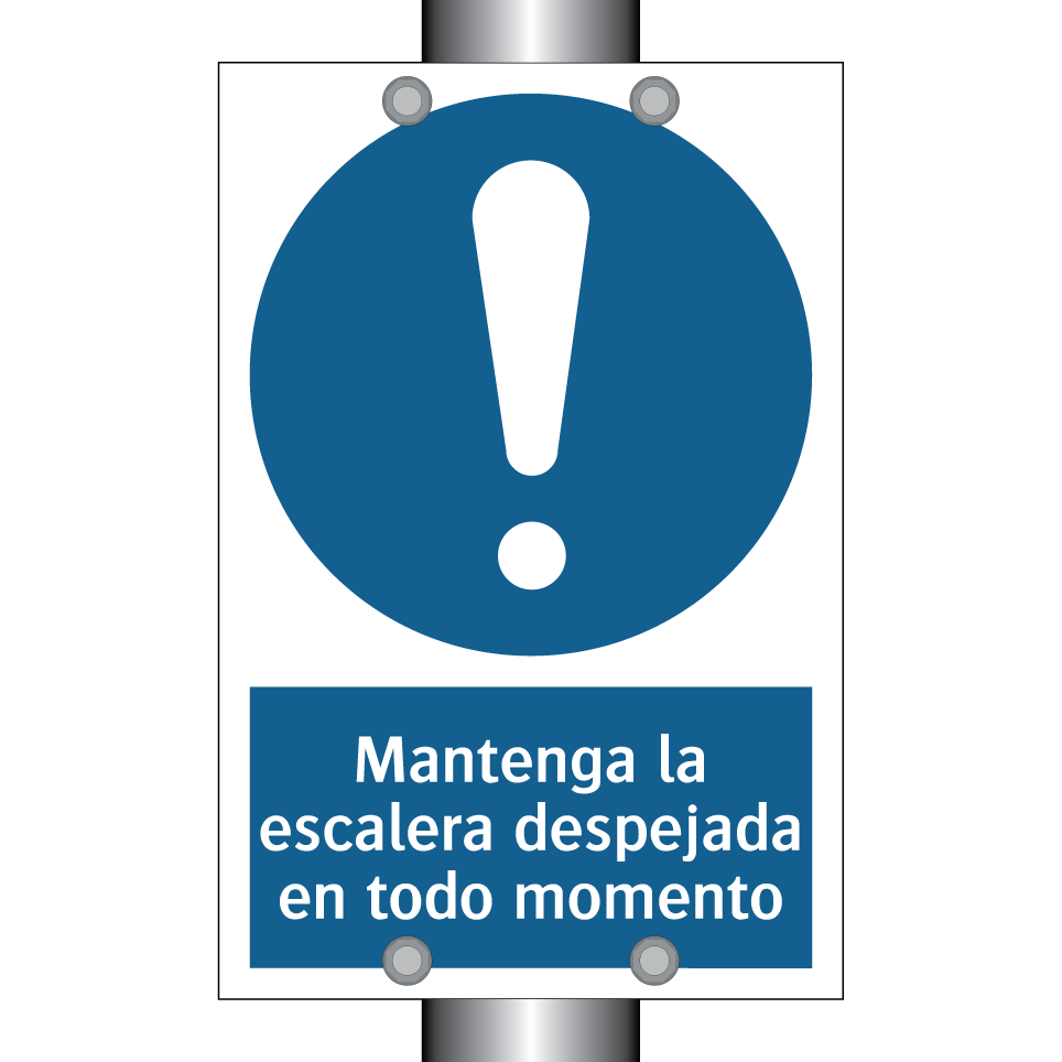Mantenga la escalera despejada en todo momento