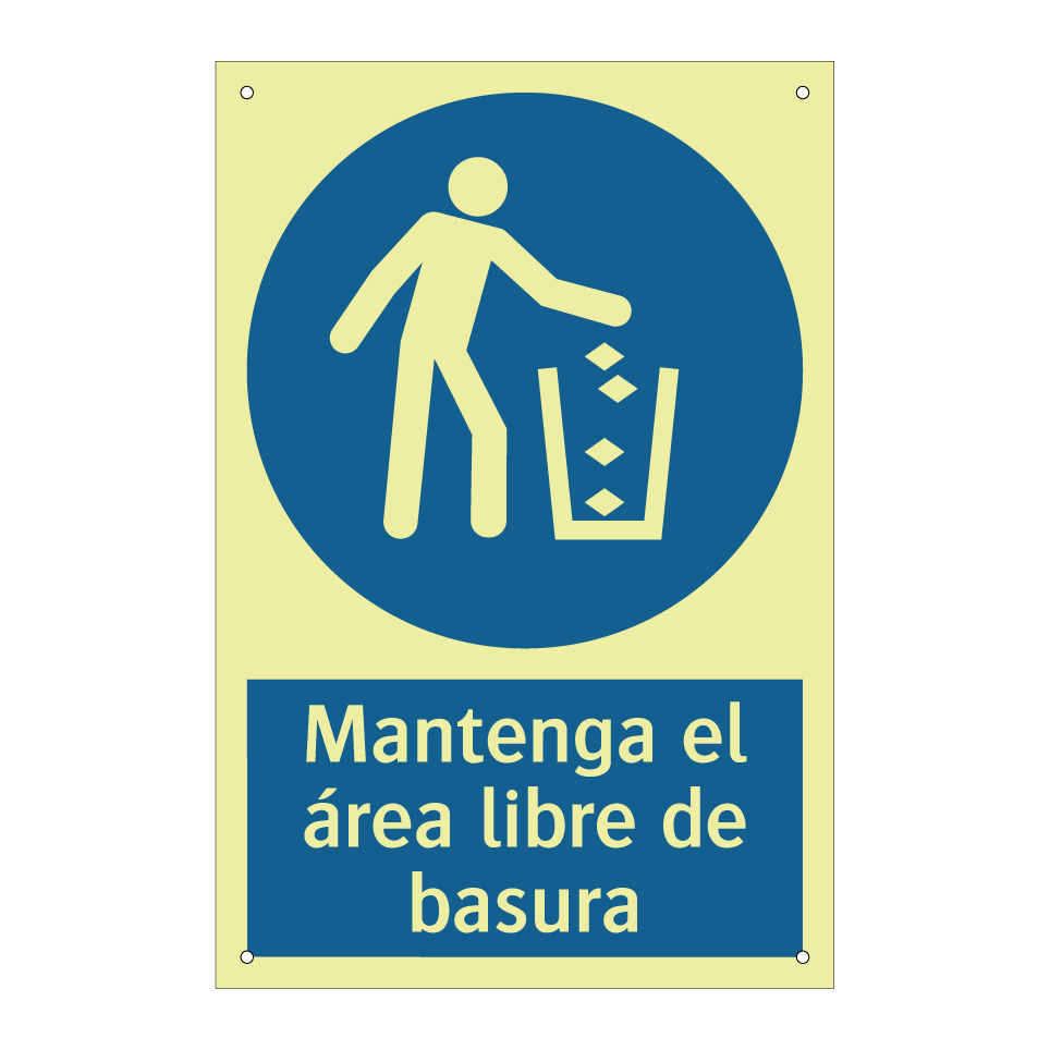 Mantenga el área libre de basura